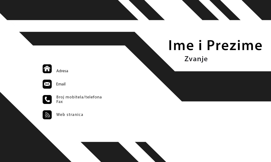Business card Black White